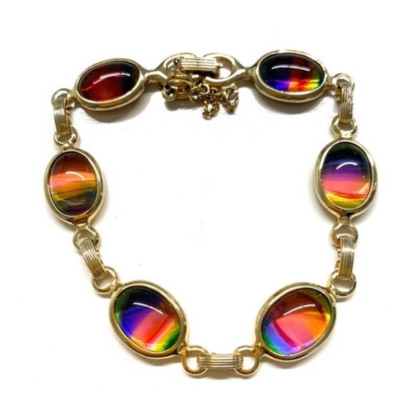 Sarah Coventry Bracelet Glass gold tone & multi colored - Picture 6 of 11